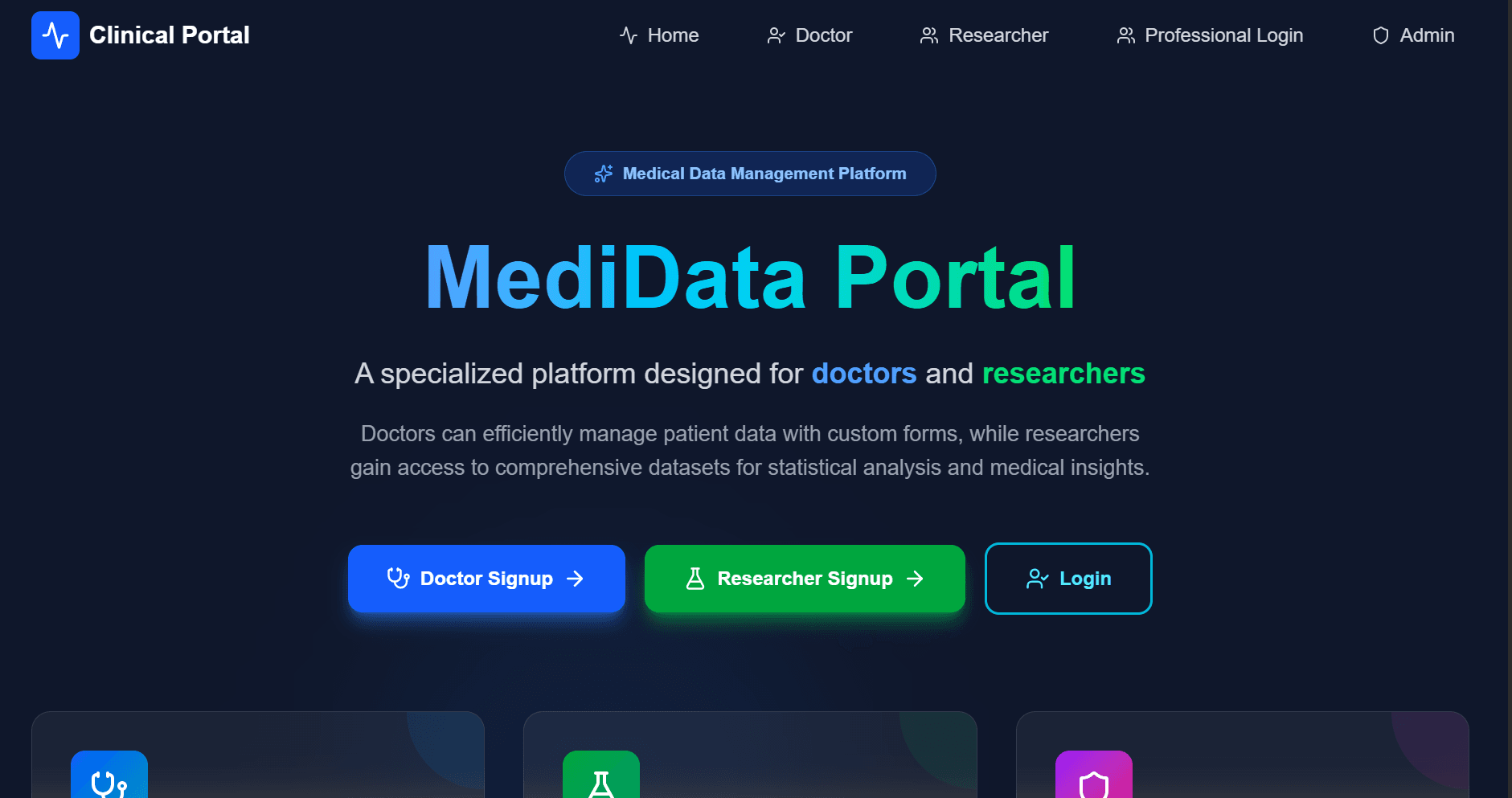 Patient and Disease Tracking System for Research screenshot