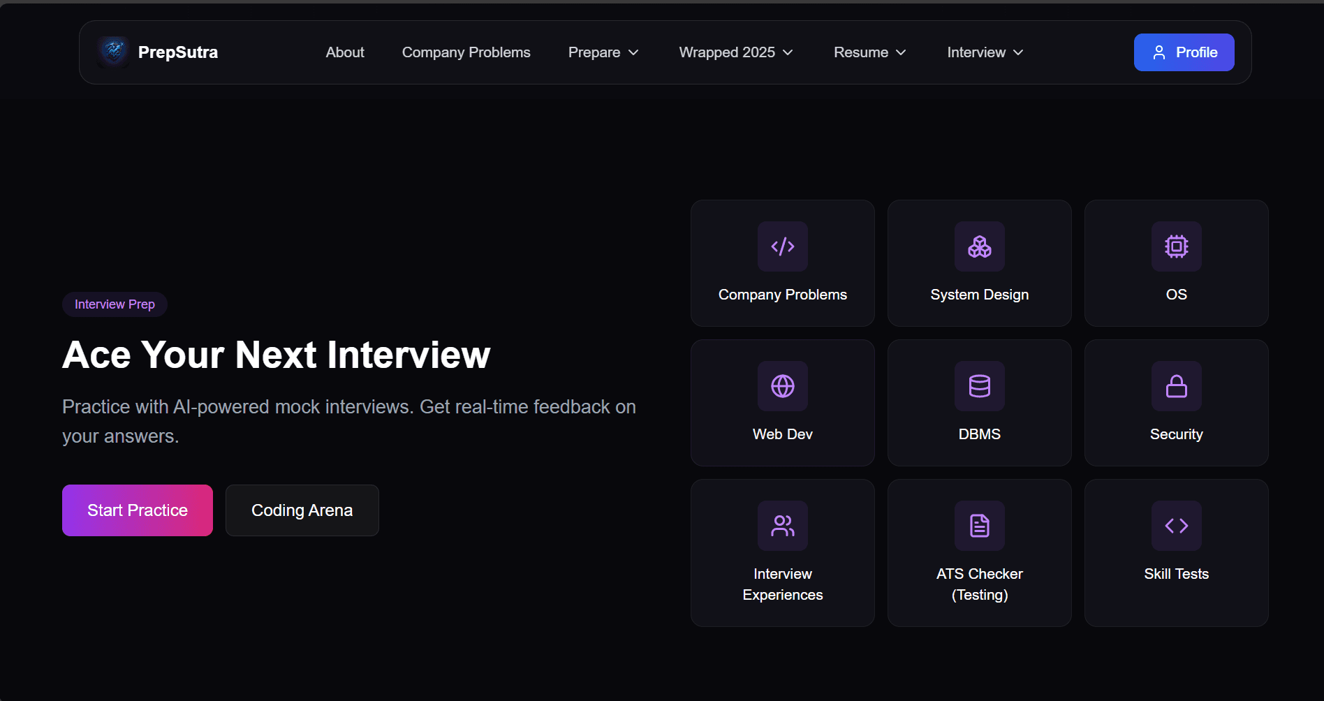 PrepSutra screenshot
